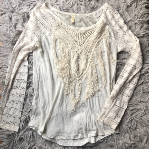 Free People Tops - Cotton fringe long sleeve